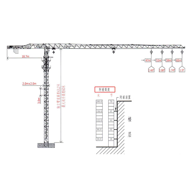Self-Raising Tower Crane QTP180
