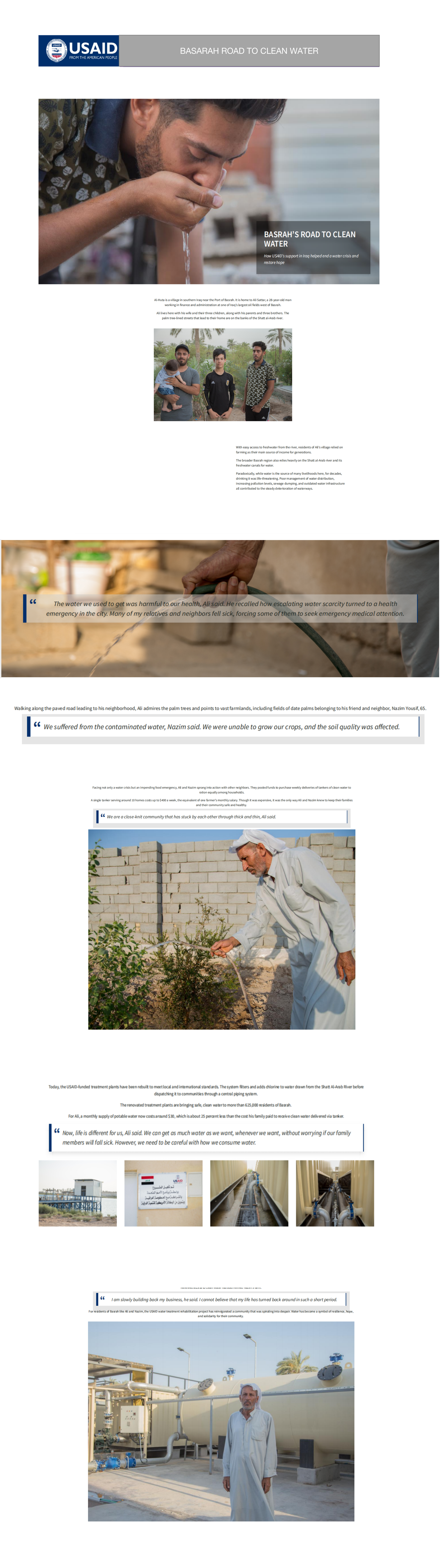 ROAD TO CLEAN WATER IRAQ