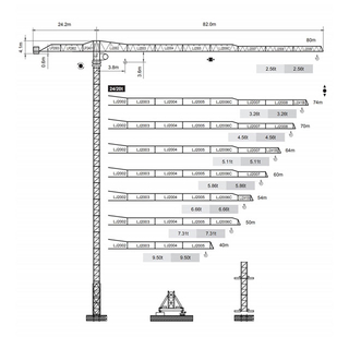 Self-Raising Tower Crane STT403